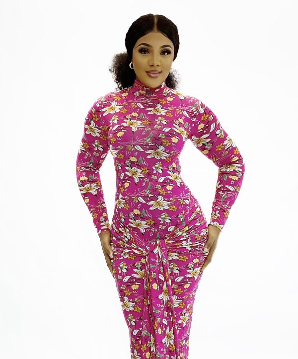 YOU ROCK FRONT TIE MAXI DRESS